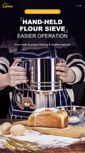 Outils de cuisson de <span class=keywords><strong>tamis</strong></span> à farine d'acier inoxydable Offre Spéciale dans les outils semi-automatiques de pâtisserie de <span class=keywords><strong>tamis</strong></span> de maille de sucre de gâteaux pressés à la main - Product Image 6