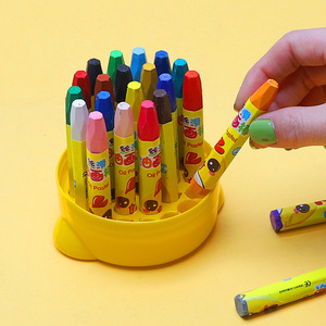 ชุดสีเทียนสีอ่อนสำหรับเด็กดินสอสีแวกซ์12 18 24 36สีไม่เป็นพิษ - Product Image 4