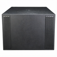 Subwoofer Aktif 800W 18 Inch Kabinet Kayu Speaker Sub Bass Modul Amplifier DSP Persegi untuk Line Array