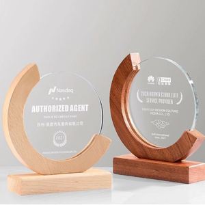 Likewinner - Trofeos de Cristal en Blanco para Grabado al por Mayor, Trofeo de Madera Personalizado para Eventos Corporativos - Product Image 1