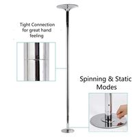 Kit de barre de pole dance rotative ou fixe, réglable en hauteur et amovible, pour fitness, exercice, danse, maison, pub, fête, salle de sport