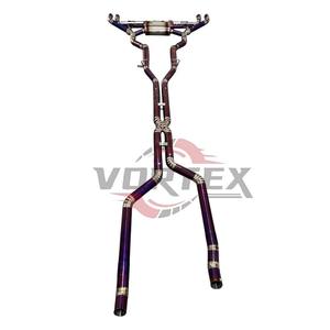 Sistema de Escape de Titanio Vortex Personalizado de Alta Calidad, Color Azul Quemado, 1.2mm de Grosor, para X6M X5M F95 F96 4.4T, Silenciador Catback con Válvulas y Control Remoto - Product Image 3