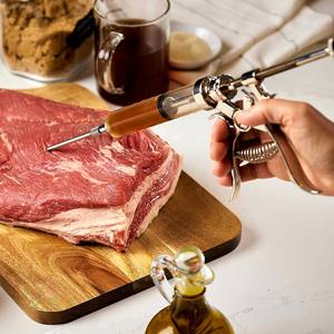 อุปกรณ์เสริมเตาบาร์บีคิวคุณภาพสูง ปืนฉีดน้ำหมักเนื้อสแตนเลส สำหรับ<span class=keywords><strong>ไก่</strong></span>งวง <span class=keywords><strong>ไก่</strong></span> และเนื้อสัตว์ - Product Image 5