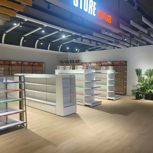 Estantería Metálica de Doble Cara de Diseño Moderno para Supermercado, de Alta Resistencia, con 5 Estantes, Montaje en Suelo, para Exhibición en Tiendas y Comercios - Product Image 6