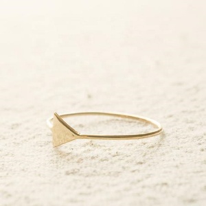 Bagues minimalistes en or pour l'index, argent sterling 925, <span class=keywords><strong>bague</strong></span> de fiançailles triangulaire - Product Image 5