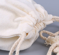 Sac cadeau de promotion réutilisable écologique pochette à cordon en coton personnalisé avec logos