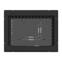 Monitor LCD Industrial de 12 pulgadas, 1024*768, VGA, AV, BNC, pantalla no táctil, marco de aluminio montado en la pared, OEM, ODM para uso en escritorio