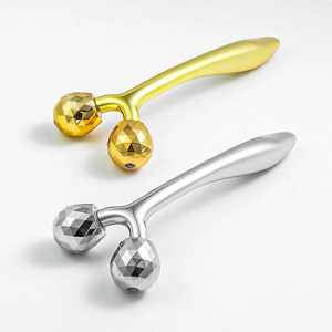 Jingwang gly19004 360 xoay y hình dạng massage trên khuôn mặt con lăn chống nhăn mặt 3D mặt massager kim loại massage công cụ - Product Image 2