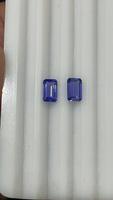 Tanzanite de qualité AAAA, paire octogonale, pierre précieuse de haute qualité, bleu violet, cristal naturel en vrac, émeraude pour la fabrication de bijoux
