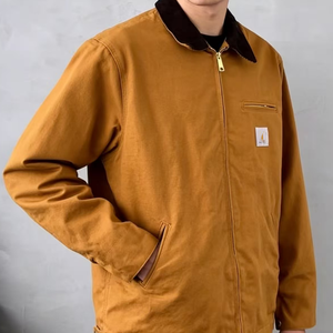 Vestes de travail pour hommes Maden Men Detroit Retro Heavyweight Canvas Michagan Cotton Workwear Lapel Hunting Outdoor avec LOGO - Product Image 4