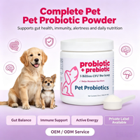 Poudre aromatisante au poulet OEM pour chiots et chatons à stomac sensible, poudre de probiotiques