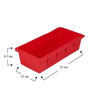 แม่พิมพ์เค้กซิลิโคนแบบไม่ติด4ชิ้นขนาด25x13x6.5ซม. สำหรับอบขนมเค้ก semifreddos-สีแดง - Product Image 2