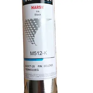 Originele Marsh Inkt Zwart M512K M512-K Voor Videojet Inkt Voor Groot Karakter Inkjet-Printer Inkt Cartridge 1240