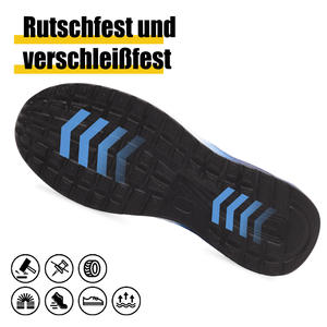 Jiankun รองเท้าทำงานหนัง PU + กันแรงกระแทกสำหรับผู้ชาย, รองเท้าทำงานกีฬาทำจากเหล็กทนต่อการสึกหรอทำจากผ้าถักกันแรงกระแทก - Product Image 5