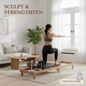 CZFIT Vente en gros de machines de Pilates Reformer personnalisées avec logo, cadre en bois d'érable, Reformer de Pilates en bois pour usage en studio - Product Image 4