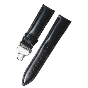<span class=keywords><strong>Cinturino</strong></span> per orologio da uomo in <span class=keywords><strong>pelle</strong></span> cordovan <span class=keywords><strong>verde</strong></span> liscio di fascia alta da 22mm con <span class=keywords><strong>cinturino</strong></span> in <span class=keywords><strong>pelle</strong></span> pieno fiore con chiusura a farfalla di distribuzione - Product Image 4