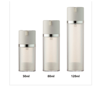 Nouvelle conception de flacon vide en plastique personnalisé de luxe pour soins de la peau, nettoyant facial, lotion, 50 ml, 80 ml, 120 ml