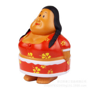 Pu <b>Foam</b> Plush Toy Fat Woman Figure High Rebound Fidget Toy For Kids Age 2 4 Years Unisex Decorative <b>Craft</b> Item - Product Image 3