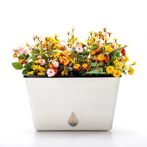 Wholesale Cheap Price Double Layer Design Self Watering Cute Plastic Flower Pots
