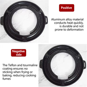 Chảo nướng kim loại chống dính có lưới thép, khay nướng nhỏ dùng để nướng gà, trứng, đồ lỏng - Product Image 2