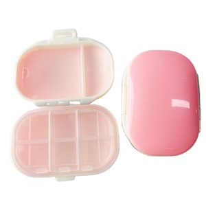 New Eco-Friendly BPA Free Wheat Fiber 8 Cases Pill organizer Box Monthly Plastic Pill Box