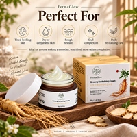 Crème Visage Hydratante et Éclatante au Ginseng Coréen Fermenté et Acide Hyaluronique – Anti-Âge, Raffermissante, Lissante Anti-Rides, Hydratation Intense