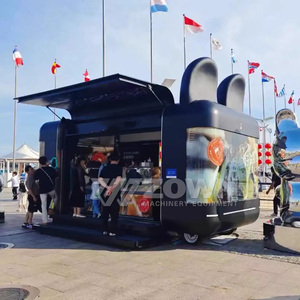 Remorque mobile de vente de nourriture résistante aux intempéries, chariot de concession à décoration extérieure personnalisée pour la vente de restauration rapide et de boissons en rue - Product Image 2