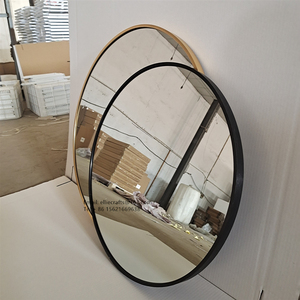 Miroir mural rond en alliage d'aluminium, 12mm, avec flamme métallique, étagère de salle de bains, vente en gros - Product Image 1