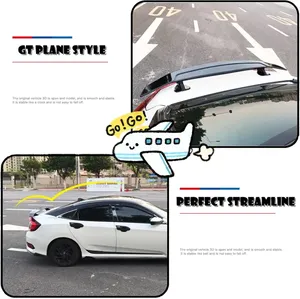 สปอยเลอร์หลัง StarNav สำหรับรถยนต์ปี 2016-2020 สไตล์ JDM ปีกสปอยเลอร์อเนกประสงค์สำหรับรถแข่ง น้ำหนักเบา ตกแต่งท้ายรถ - Product Image 5