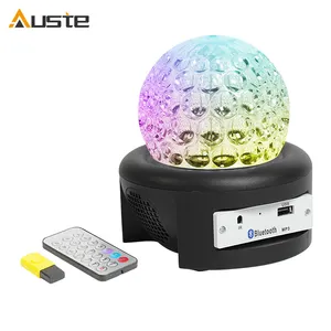 360 derajat rotasi cakupan penuh pencahayaan 3W Bluetooth mendukung 6 LED warna-warni perubahan LED kristal bola lampu ajaib