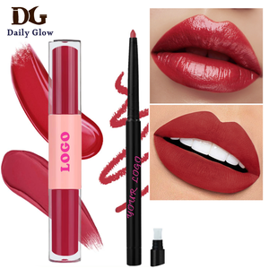 Cosméticos Vegetarianos 2 em 1 de Longa Duração, Batom Líquido Matte à Prova d'Água com Dupla Face, Gloss Labial Hidratante com Brilho - Product Image 5