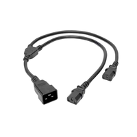 Câble d'alimentation haute performance en cuir véritable C20 double C13, séparateur, charge rapide pour serveur informatique S19, puissance optimale