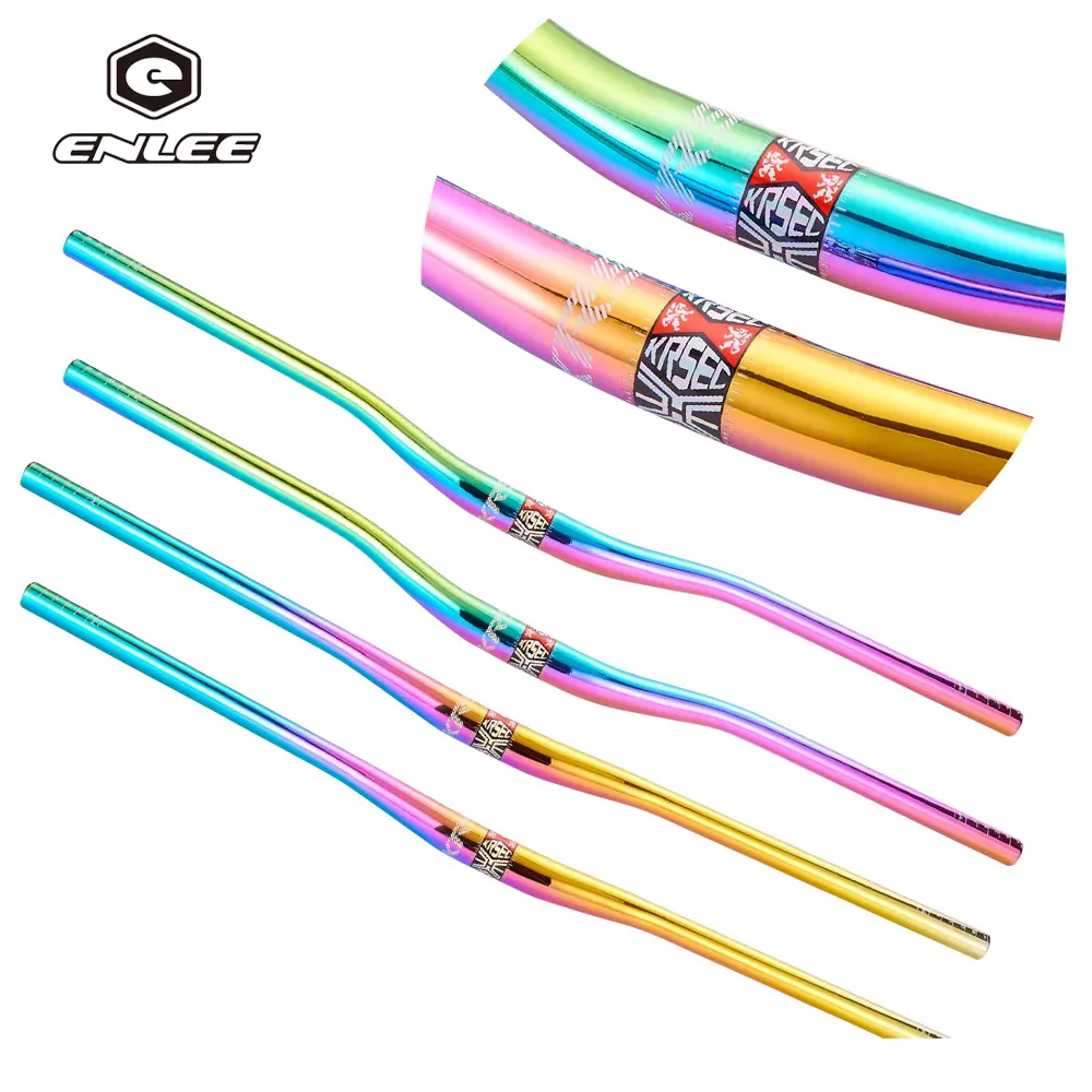 enlee Aluminum Alloy downhill Racing Mountain Bike Handlebar Bicycle Handle Bar 31.8*800mm Bike Part