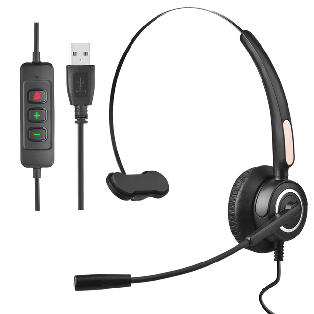 LL-51D Factory Price Call Center Headset Noise Cancelling In-line Controls Adjustable Mic Boom IPX-4 Waterproof USB