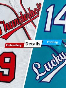 เสื้อเบสบอลสไตล์อเมริกันฤดูร้อนใหม่เครื่องแบบแขนสั้นพิมพ์ลายดิจิทัลออกแบบได้ตามต้องการพร้อมโลโก้ปัก - Product Image 5