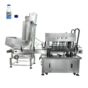 Otomatik mili Capper süt cam şişe doldurma kapaklama makinesi