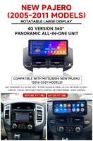 Radio Portátil para Auto KZS con DSP, Carplay Inalámbrico, RGB y Audio de Alta Resolución para Mitsubishi Pajero 2005-2011