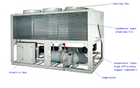 Machine Mori MO-60A Haute Puissance 55.7KW 168KW/60HP Capacité de Refroidissement Unité de Refroidissement HVAC Évaporateur Coque-Tube Compresseur Hanbell