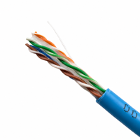 Cable Ethernet Gigabit Cat6 UTP de Alta Velocidad, 8 Conductores Sólidos, Revestimiento de PVC, 4 Pares Sin Blindaje, para Interiores, Caja de 305m, Hogar/Oficina, CCA
