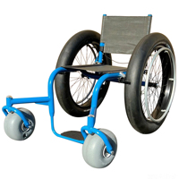 Fauteuil roulant tout-terrain KSW7 durable avec grandes roues à crampons pour la plage, le parc et la forêt