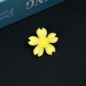 Fleur de cerisier artificielle en résine 2,5 cm pour pince à cheveux, matériel de bijouterie DIY - Product Image 3