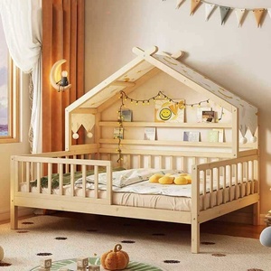 Giường gỗ tự nhiên Khung nhà hình dạng Giường trẻ em hiện đại trong thiết kế khác nhau - Product Image 6