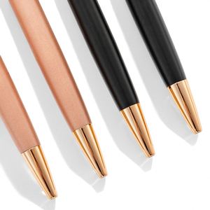 Luxury Rose Gold Black Personalized Metal <b>Roller</b> Ball Business Customizable Ballpoint Pens With Name - Product Image 3