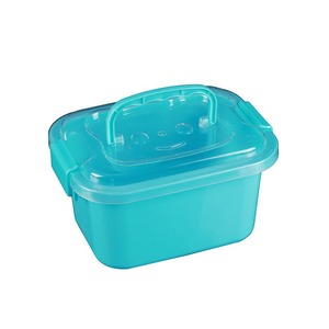 Mini Transparent Desktop Storage <b>Box</b> With Handle For Snacks Car Toy Organizer Rectangle 40g Stackable Lid - Product Image 3