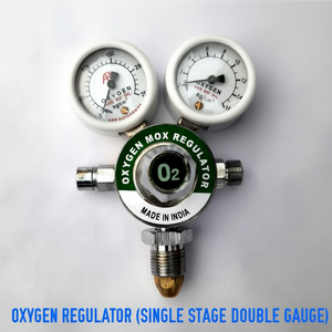 SS Fabrication Régulateur D'oxygène Médical (Double Jauge À Un Étage), Pour L'hôpital, La Clinique, Perfe - Product Image 1