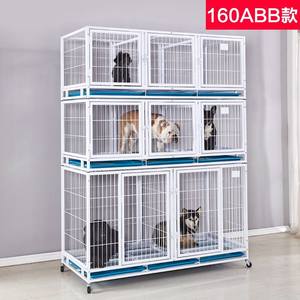 Toz kaplı kaplama ile istiflenebilir çok katmanlı Metal köpek kafesi evcil hayvanlar için dayanıklı ve yerden tasarruf - Product Image 4