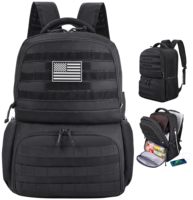 Sac à dos déjeuner pour ordinateur portable 17 pouces pour hommes sac isotherme antivol multifonctionnel de style tactique avec compartiment isotherme boîte à lunch