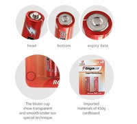 1.5v Aaa Zinc Carbon Battery No 5 Aa No.7 Fournisseurs de piles sèches AAA AA China Battery Factory