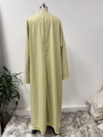 couleur pure OEM/ODM pour femmes musulmanes fabriquées en Chine Abaya de Dubaï American Simple Open Design Loose Size