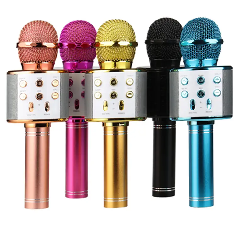 WS858-micrófono inalámbrico portátil profesional para Karaoke, altavoz KTV, regalos para niños